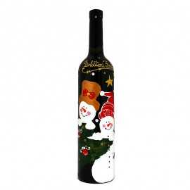 Sticla de vin pentru Craciun Snowman in Love