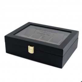 Cutie pentru ceasuri din lemn negru mat