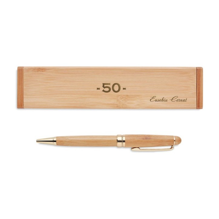 Pix din lemn in cutie personalizata Pix din lemn in cutie personalizata