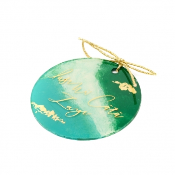 Decoratiune Craciun personalizata Green & Gold